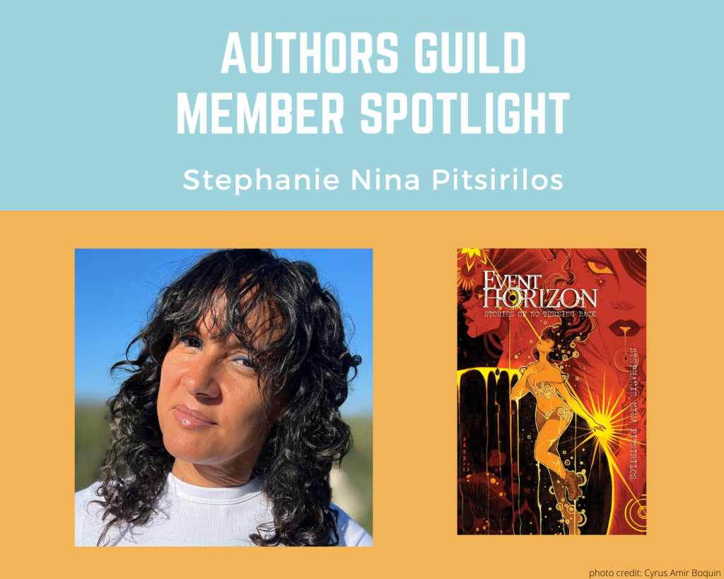 author Stephanie Nina Pitsirilos and her book Event Horizon